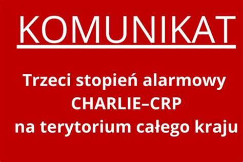 Uwaga Trzeci Stopie Alarmowy Na Terenie Polski Charlie Crp Co To