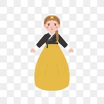 Attire Clipart Transparent Background Hanbok Illustration Of Woman