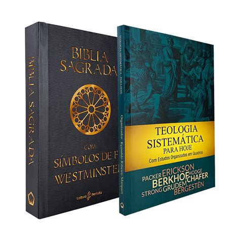 Kit 2 Livros Bíblia Símbolos de Fé Westminster NVI Preta