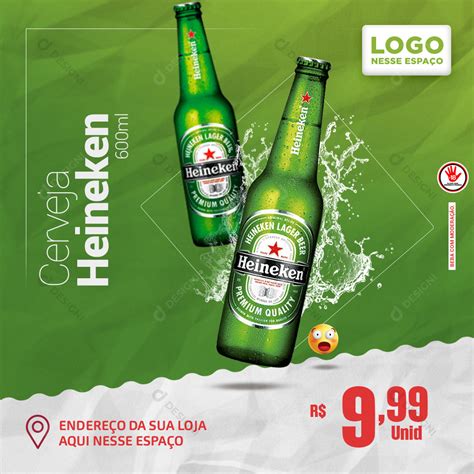 Cerveja Heineken 600ml Bares Social Media Psd Editável [download] Designi