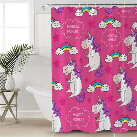 Personalized Dreaming Unicorn Shower Curtain Unilovers