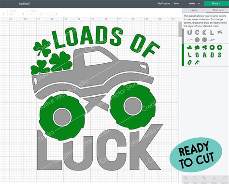 Loads Of Luck Monster Truck Svg Creative Vector Studio