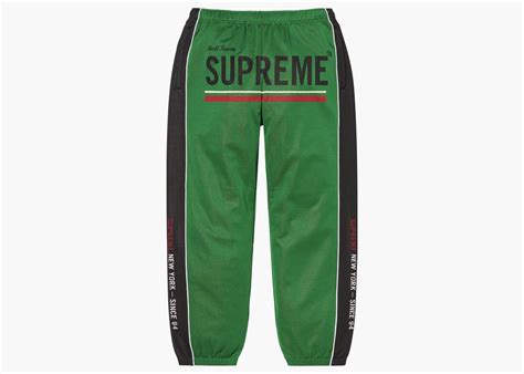 Supreme World Famous Jacquard Track Pant Green Hype Clothinga