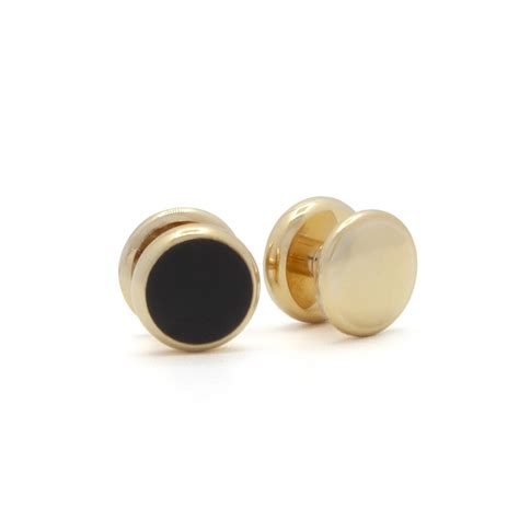 Enzo Custom Rounded Black Gold Shirt Six Stud Set