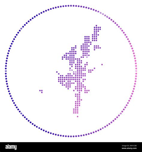 Mainland Digital Badge Dotted Style Map Of Mainland In Circle Tech