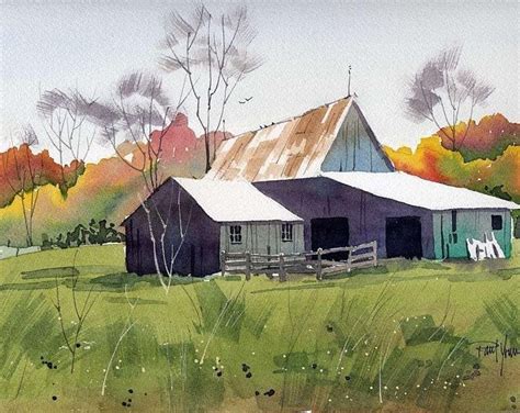 Old Barn Print Of An Original Watercolor Painting Etsy Barn Painting Watercolor Barns