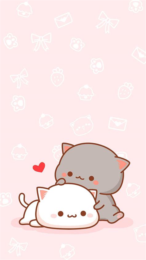 Download Kawaii Cute Animals Peach And Goma Wallpaper | Wallpapers.com