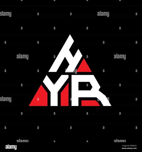 HYR triangle letter logo design with triangle shape. HYR triangle logo ...