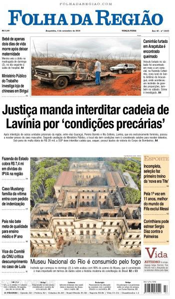 Capa Folha da Região de 2018 09 04