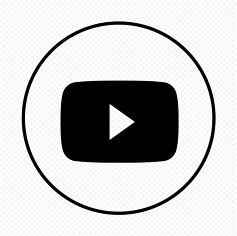 HD Black Outline Round Youtube YT Logo Icon PNG Citypng Logo Icons