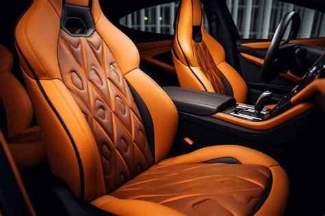 Premium AI Image | Sumptuous Leather Interior of a Luxury Car Generative Ai