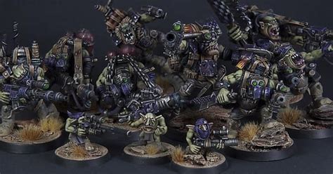 Finished Ork Kill Team 2018 Album On Imgur Miniature Painting Warhammer Paint Warhammer