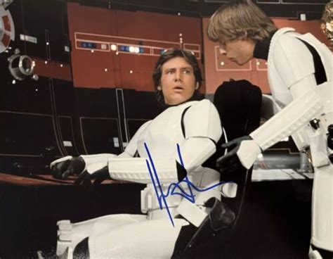 Harrison Ford Signed Photo With Coa Han Solo Star Wars Ebay