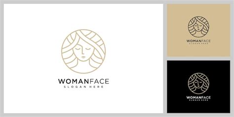 Premium Vector Woman Face Logo Vector Design Template