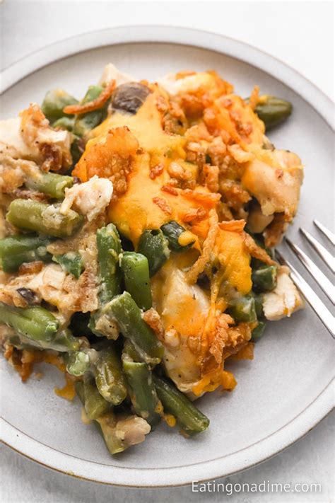 Chicken Green Bean Casserole - Eating on a Dime