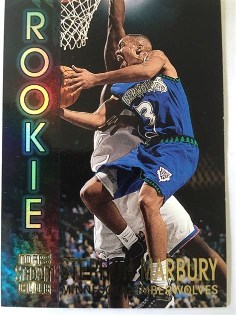 1997 NBA Cards Stephon Marbury R6 Topps Stadium Club Rookie Card