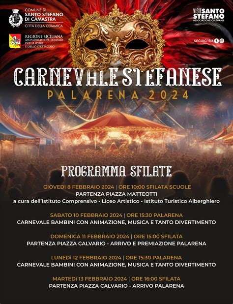 Santo Stefano Camastra Presentato Il Cartellone Del Carnevale