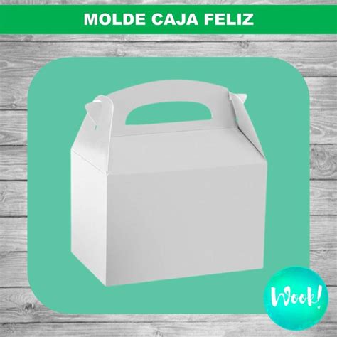 Kit Imprimible Molde Cajita Feliz Editable Papel Digital