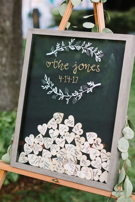 Wedding Guests Were Able To Slip Heart Shaped Notes In A Personalized