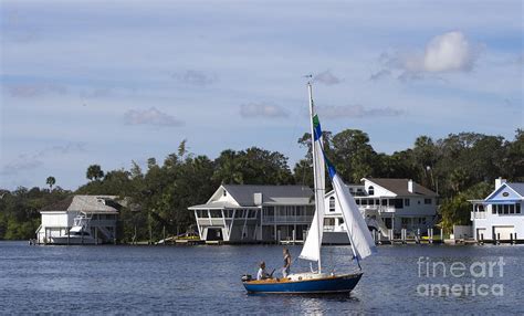 Sailing At Ballard Park On The Eau Gallie River In Melbourne Flo