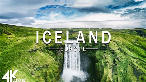 FLYING OVER ICELAND 4K UHD Relaxing Music Along With Beautiful