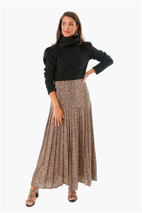 Leopard Pleat Viola Skirt Tuckernuck In 2021 Drop Waist Skirt