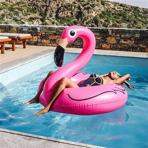 Boia Bote Inflável Flamingo 120 cm Gigante 1 porta copos Rosa