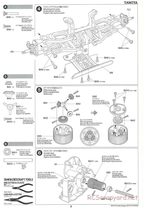 Tamiya 58470 Manual • Holiday Buggy 2010 • Rcscrapyard Radio Controlled Model Archive