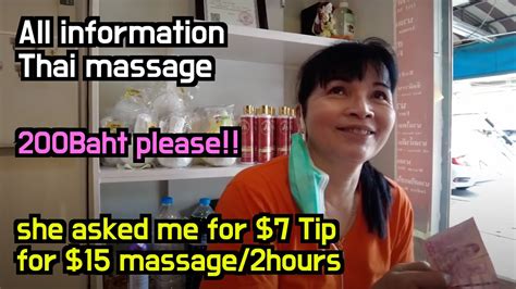 All Information About Thai Massage She Asked Me For 7 Tip For 15 Massage2hours Youtube