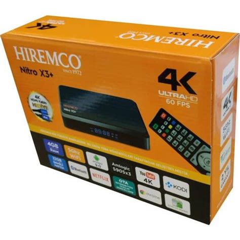 Hiremco 4K UltraHD Nitro X3 Android TV Box Fiyatı