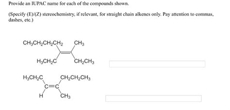 Solved Provide An IUPAC Name For Each Of The Compounds Chegg