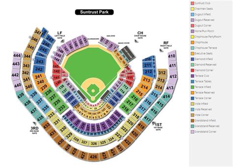 Braves Stadium Seating Chart Seat - Stadium Seating Chart