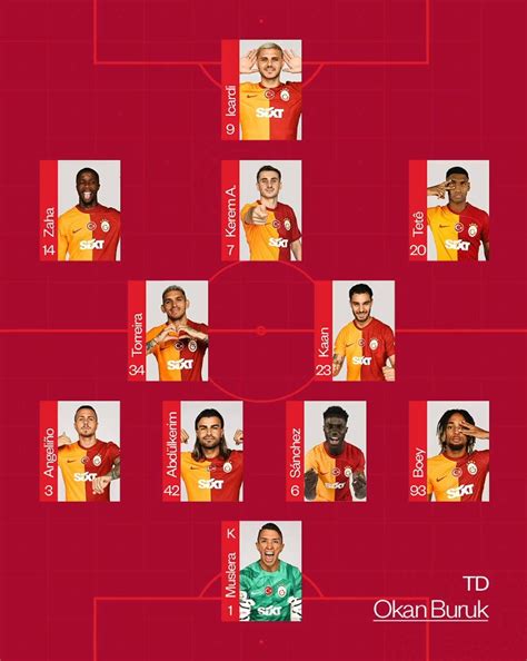 Galatasaray Beşiktaş maçının ilk 11leri belli oldu