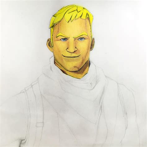 Fortnite Default Skin (upvote to see finished drawing) : r/drawing