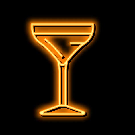 Gimlet Cocktail Glass Drink Neon Glow Icon Illustration 20580879 Vector