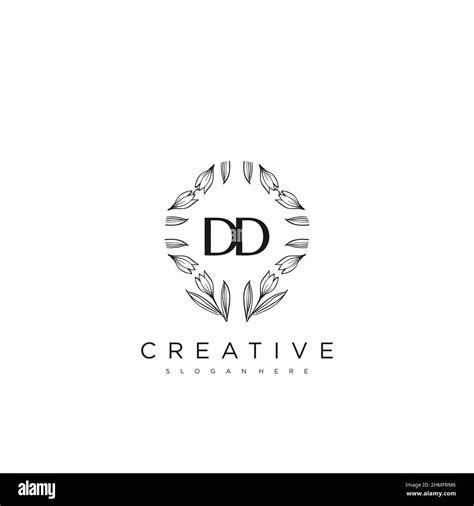 DD Initial Letter Flower Logo Template Vector premium vector Stock ...