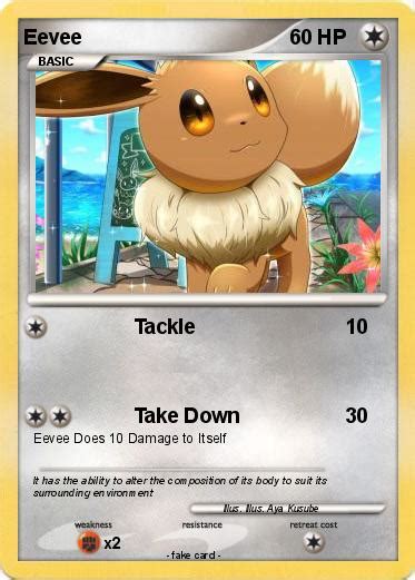 Pokémon Eevee 2477 2477 Tackle My Pokemon Card