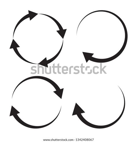 Circular Arrows Sign Vector Icon Stock Vector Royalty Free 1342408067