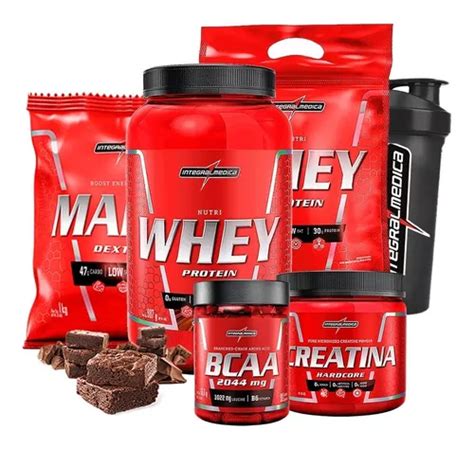 Kit 2x Whey 900g Bcaa Creatina Coqueteleira Malto Frete Grátis