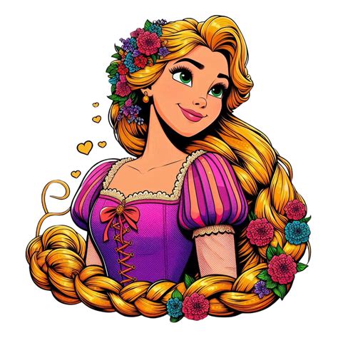 Rapunzel Png Clipart Rapunzel Flower Design Princess Rapunzel