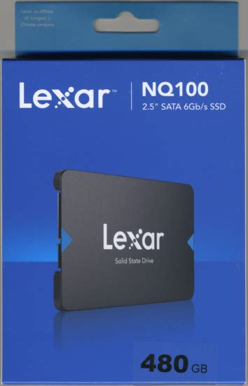 CDRLabs Box Contents And Physical Features Lexar NQ100 480GB