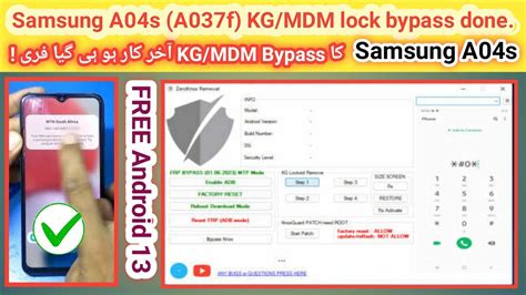 Finally Samsung A S A F Mdm Kg Lock Bypass Done By Free Zeroknox