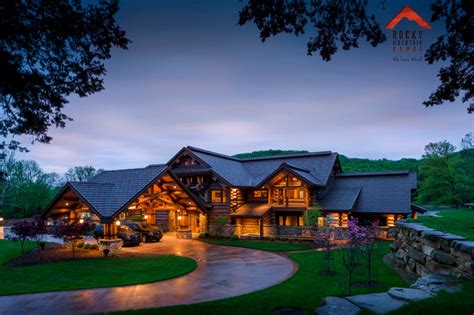 Lodge Style Living Rocky Mountain Homes Rustic Atlanta By Rocky