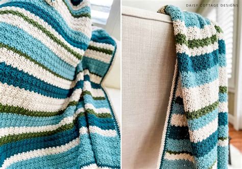 How To Crochet An Easy Striped Blanket A Daisy Cottage Designs Pattern