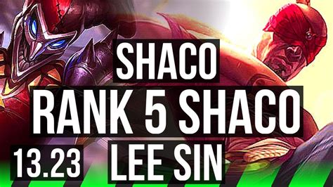 Shaco Vs Lee Sin Jng Rank Shaco M Mastery Games