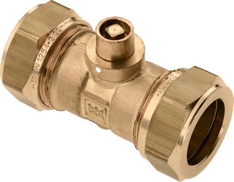 Bonfix Compression Fitting Straight Coupling With Air Vent 15mm X 15mm Tinned Brass Online