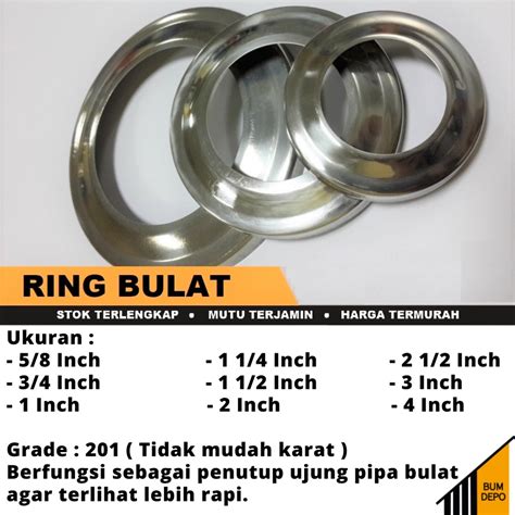 Jual Tutup Pipa Ring Bulat Stainless Steel Shopee Indonesia