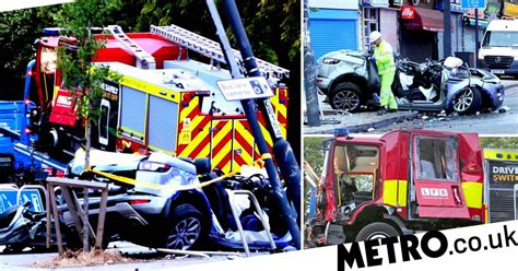 Six Injured After Fire Engine On 999 Call Crashes Into Range Rover