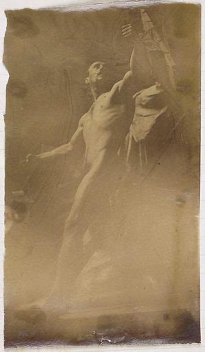 Study Of A Male Nude Model By Hand In A Scaffolding Seen From Free