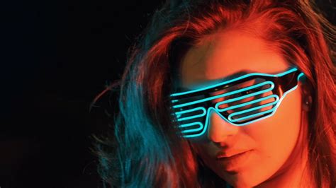 Green El Wire Led Light Up Glasses Neon Glow Party Rave Flashing Shutter Shades Ebay